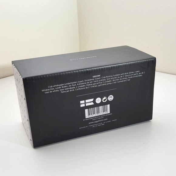 Rocking Whiskey Tumbler Glasses 6.75 oz, Set of 2, Sagaform Swedish design - Picture 5 of 7